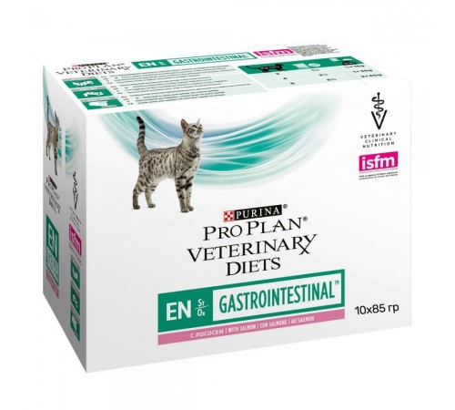 Purina Pro Plan Veterinary Diets Feline PPVD для котів, при порушенні травлення, з лососем, 85 г