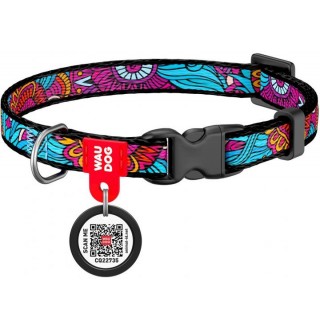 WAUDOG Nylon Нашийник з малюнком Літо (ширина 10мм, довжина 20-30см)