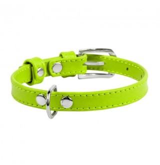 CoLLaR GLAMOUR Нашийник без прикрас (шир.9мм, довж.19-25см) зелений