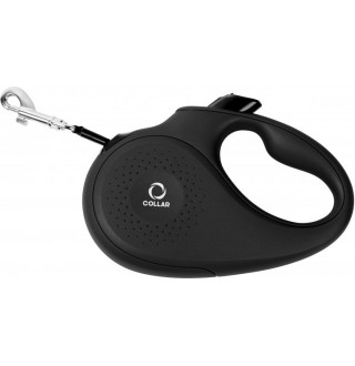 CoLLaR Повідець-рулетка для собак, розмір M, 25 кг, 5м, стрічка чорний