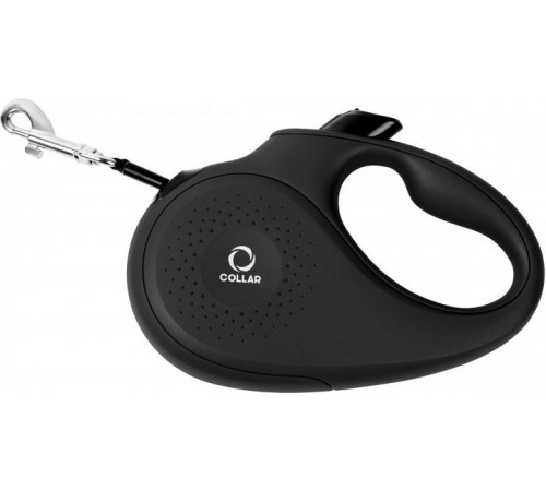 CoLLaR Повідець-рулетка для собак, розмір M, 25 кг, 5м, стрічка чорний