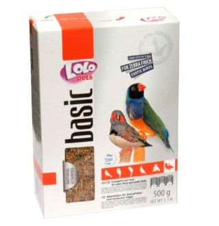 Lolopets повнораційний корм для зебрової амадіни і екзотичних птахів 500гр., LO-72303