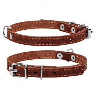 CoLLaR Нашийник одинарний (ширина 14мм, довжина 27-35см) коричневий