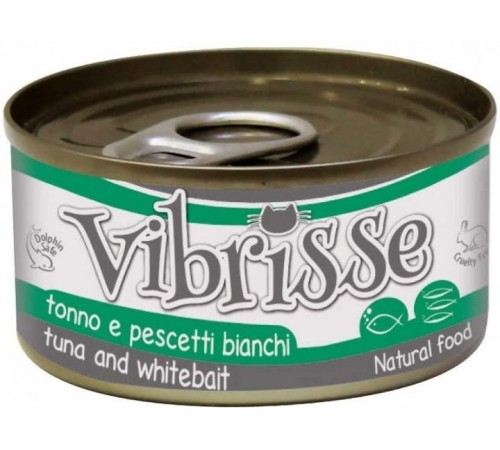 VIBRISSE Конcерви для котів тунець/корюшка, 70г
