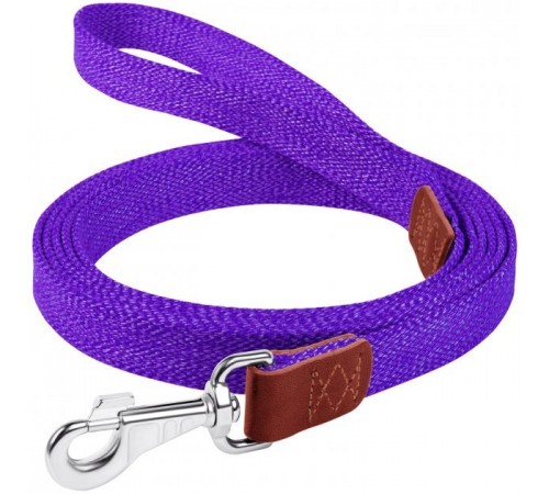 CoLLaR Повідець з бавовняної стрічки  (шир. 20мм, довж. 300см) фіолетовий