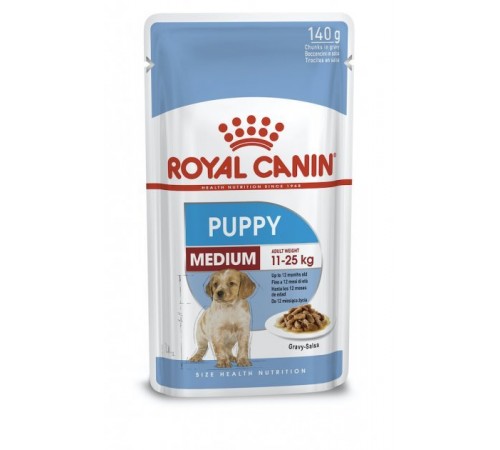 Royal Canin Medium Puppy - вологий корм для цуценят середніх порід, шматочки в соусі, 0,140кг