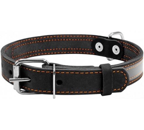 CoLLaR Нашийник зі світловідбиваючою стрічкою (шир.20мм, довж.32-40см) чорний