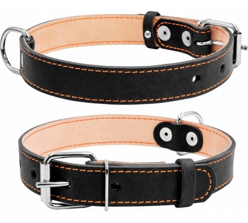 CoLLaR Нашийник подвійний (ширина 25мм, довжина 38-50см) чорний