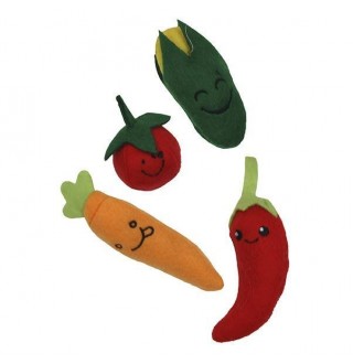 CROCI Іграшка для котів Овочі асортимент, м'які, 13см, 24шт/уп (ціна за 1шт)