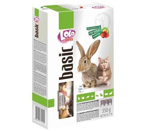 Lolopets фруктовий корм для гризунів та кролика 2,0кг., LO-71065