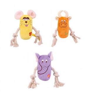 TRIXIE Звірі з канатом(плюш)13см (уп.3шт), упак TX-3618