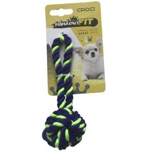 CROCI Іграшка для дріб. соб. плетений М'яч з каната, зелений, 16см 3шт/уп (ціна за 1шт)