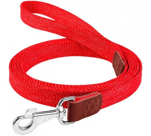 CoLLaR Повідець з бавовняної стрічки кольоровий (шир. 25мм, довж. 200см) червоний