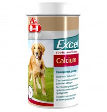 8 in 1 Excel Calcium. Кальцій для зубів та кісток собак 300ml/470таб