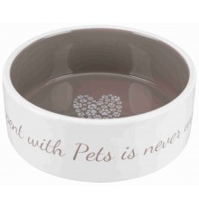 TRIXIE Миска для собакPet's Home(кераміка)0.3л/12cм,крем/сірий TX-25053