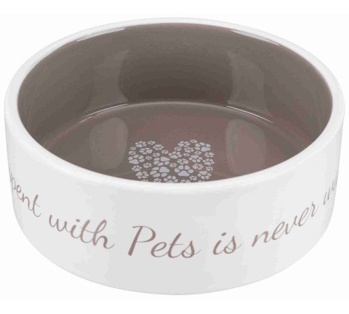 TRIXIE Миска для собакPet's Home(кераміка)0.3л/12cм,крем/сірий TX-25053