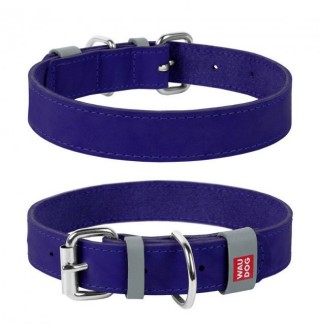 WAUDOG Classic Нашийник, шкіра, металева пряжка (ширина 12 мм, довжина 19-25 см) фіолетовий