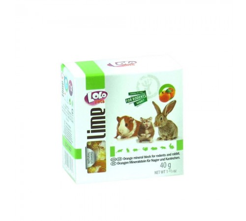 Lolopets мінеральний камінь для гризунів-апельсин 40гр. LO-71057