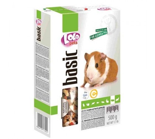 Lolopets повнораційний корм для свинки морської 500гр. LO-71300