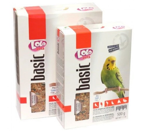 Lolopets повнораційний корм для хвилястих папуг 500гр. LO-72100