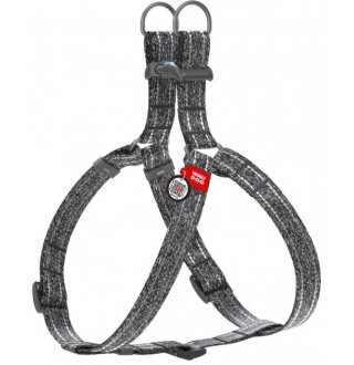 WAUDOG Re-cotton Шлея з відновленої бавовни з QR паспортом, світловідбиваюча, пластиковий фастекс, L