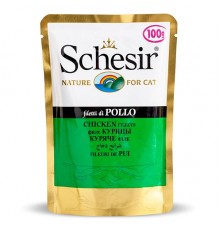 Schesir ФІЛЕ КУРКИ (Chicken Fillet) в желе консерви для котів, пауч , 100 г, (C562) (751034х20шт)
