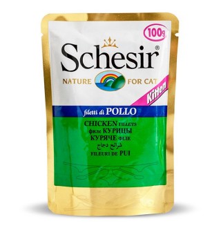 Schesir ФІЛЕ КУРКИ ДЛЯ КОШЕНЯТ (ChickenFilletKitten) консерви для кошенят,пауч,100г,C576 (751041х20шт)