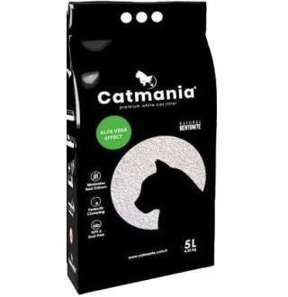 Catmania Aloe Vera - бентонітовий наповнювач, алое-вера, зелені гранули, 5л
