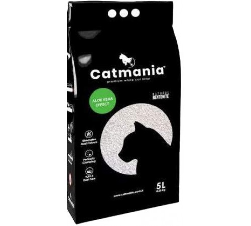 Catmania Aloe Vera - бентонітовий наповнювач, алое-вера, зелені гранули, 5л