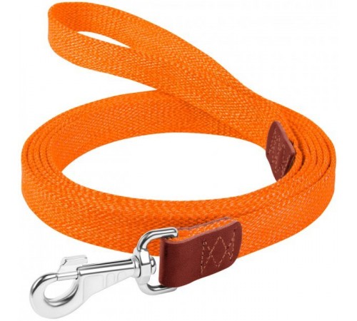 CoLLaR Повідець з бавовняної стрічки кольоровий (шир. 25мм, довж. 200см) помаранчевий