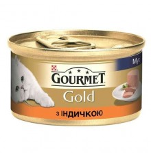 Gourmet Gold.Консерви для котів з індичкою.Мус. 24х85г