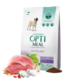 OptiMeal Duck Small Adult Dog - сухий корм з качкою для собак малих порід, 4кг