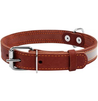 CoLLaR Нашийник зі світловідбиваючою стрічкою (шир.25мм, довж.38-50см) чорний