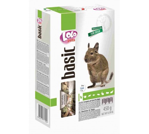 Lolopets повнораційний корм для ДЕГУ 500гр. LO-71700