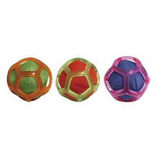 CROCI Іграшка для собак Тканьовий М'яч в силіконовой сетке, 8см, цвет в ассорт., 12шт/уп (ціна за 1шт)