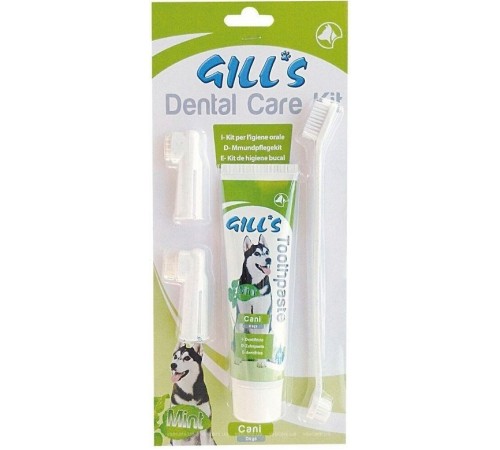 Зубная паста GILL'S мята + 3 щетки в наборе, 100г, (ціна за шт.)