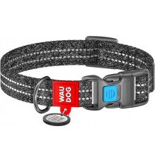 WAUDOG Re-cotton Нашийник  з QR паспортом, відновлена бавовна, пластикова пряжка (ширина 25 мм)