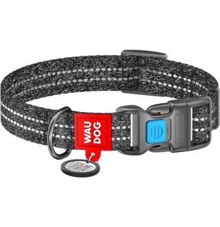 WAUDOG Re-cotton Нашийник  з QR паспортом, відновлена бавовна, пластикова пряжка (ширина 25 мм)