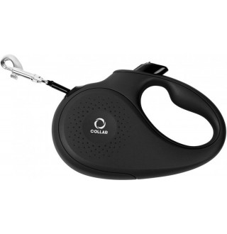 CoLLaR Повідець-рулетка для собак, розмір XS, 12 кг, 3м, стрічка чорний