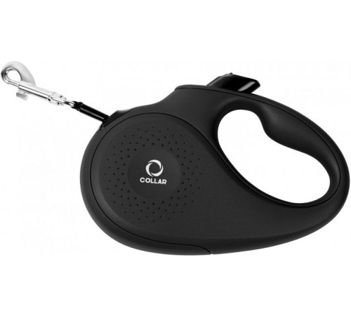 CoLLaR Повідець-рулетка для собак, розмір XS, 12 кг, 3м, стрічка чорний