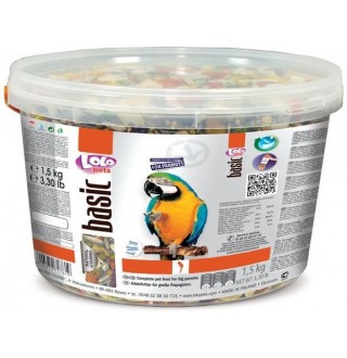 Lolopets повнораційний корм для крупних папуг 1,5кг. LO-72761