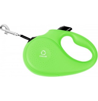 CoLLaR Повідець-рулетка для собак, розмір M, 25 кг, 5 м, стрічка салатовий