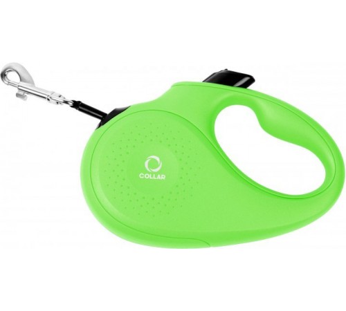 CoLLaR Повідець-рулетка для собак, розмір M, 25 кг, 5 м, стрічка салатовий