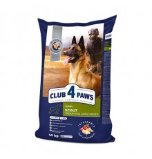 CLUB 4 PAWS Premium «Scout». Повнораціонний сухий корм для дорослих робочих собак середніх та великих порід 14 кг