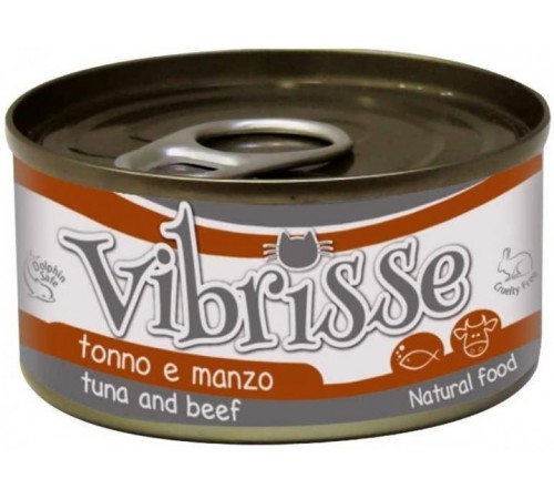 VIBRISSE Конcерви для котів тунець/яловичина, 70г
