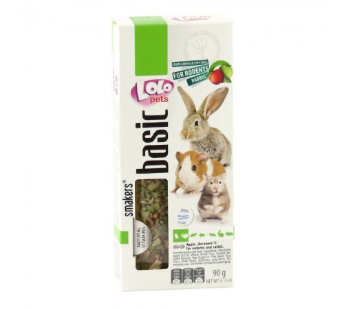 Lolopets Smakers® з яблоками для гризунів і кролика 90гр., LO-71114