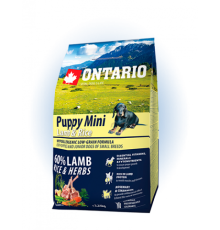 Ontario Puppy Mini Lamb&Rice - сухий корм для цуценят дрібних порід з ягням та рисом, 2,25кг