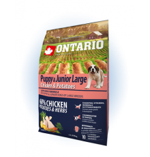 Ontario Puppy&Junior Large Chicken&Potatoes - сухий корм для цуценят великих порід з куркою та картоплею, 2,25кг