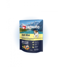 Ontario Adult Mini Fish&Rice - сухий корм для дорослих собак дрібних порід з рибою та рисом, 750г