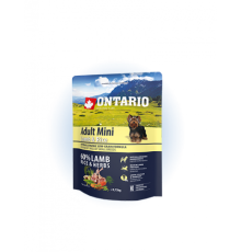 Ontario Adult Mini Lamb&Rice - сухий корм для дорослих собак дрібних порід з ягням та рисом, 750г
